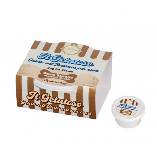 Dolci Impronte - Ice cream for dogs - Biscuit flavor - 40gr -