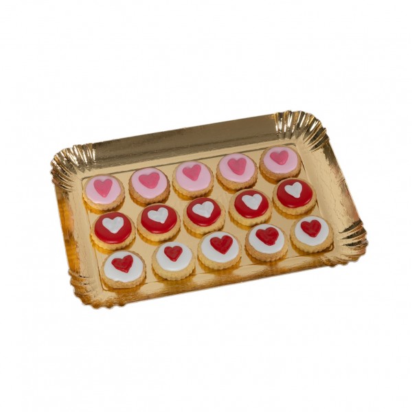 Dolci Impronte - Vassoio 15 cupcakes  con Cuore Decorati a Mano - 260gr