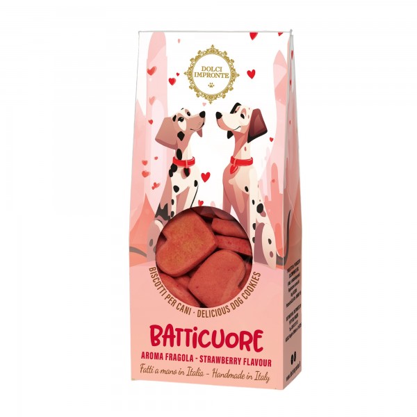 Dolci Impronte - Batticuore -6 packs of biscuits 80 g - strawberry flavour