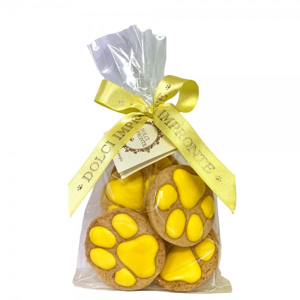 Dolci Impronte - Handmade-Decorated Yellow Paws - 100g Bag