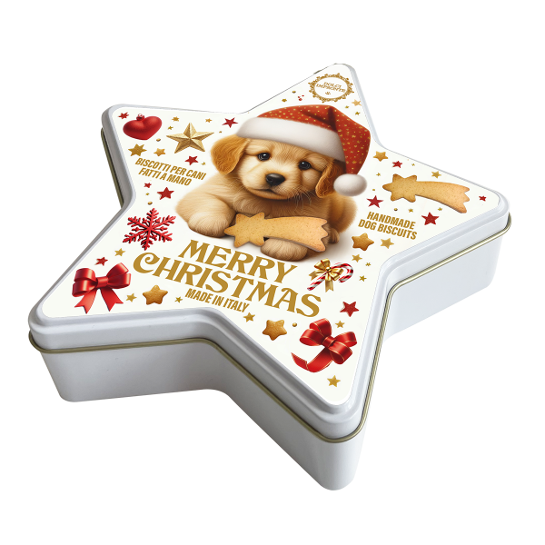 Dolci Impronte - Shortcrust Comet Handmade Biscuits - Star Tin Box - 180g