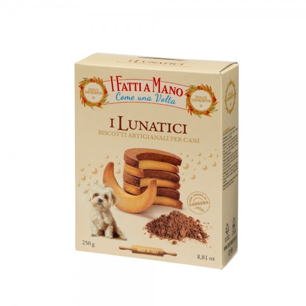 Dolci Impronte- I Lunatici - Handmade Shortbread Cookies with Carob – 250g