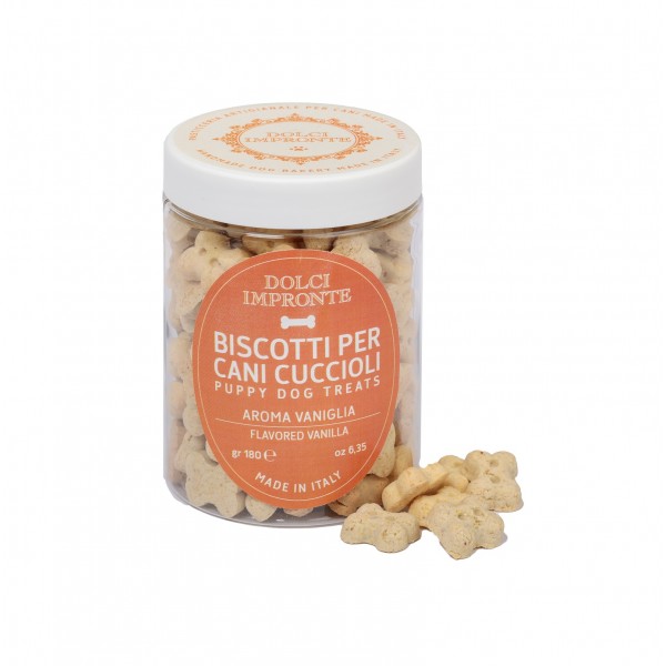 Dolci Impronte - Puppy Dog Biscuits - Vanilla Flavor - 180g