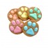 Dolci Impronte – Tray 15 Hand-Decorated Paw Prints – Various Colors – 290g